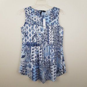 New Directions Sleeveless Paisley Print